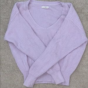 Lavender loose knitted sweater, size extra small